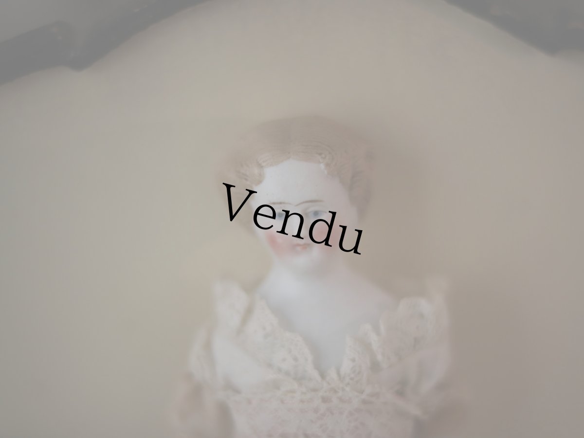 画像14: Victorian Blonde China Head Doll Wearing a Pink Corset＆Pink Boots//6.7in (14)