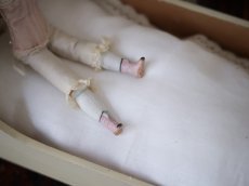 画像6: Victorian Blonde China Head Doll Wearing a Pink Corset＆Pink Boots//6.7in (6)