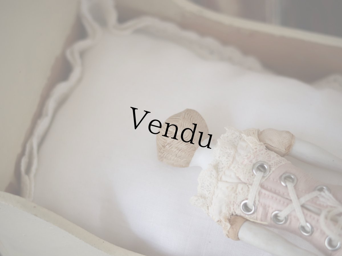 画像5: Victorian Blonde China Head Doll Wearing a Pink Corset＆Pink Boots//6.7in (5)