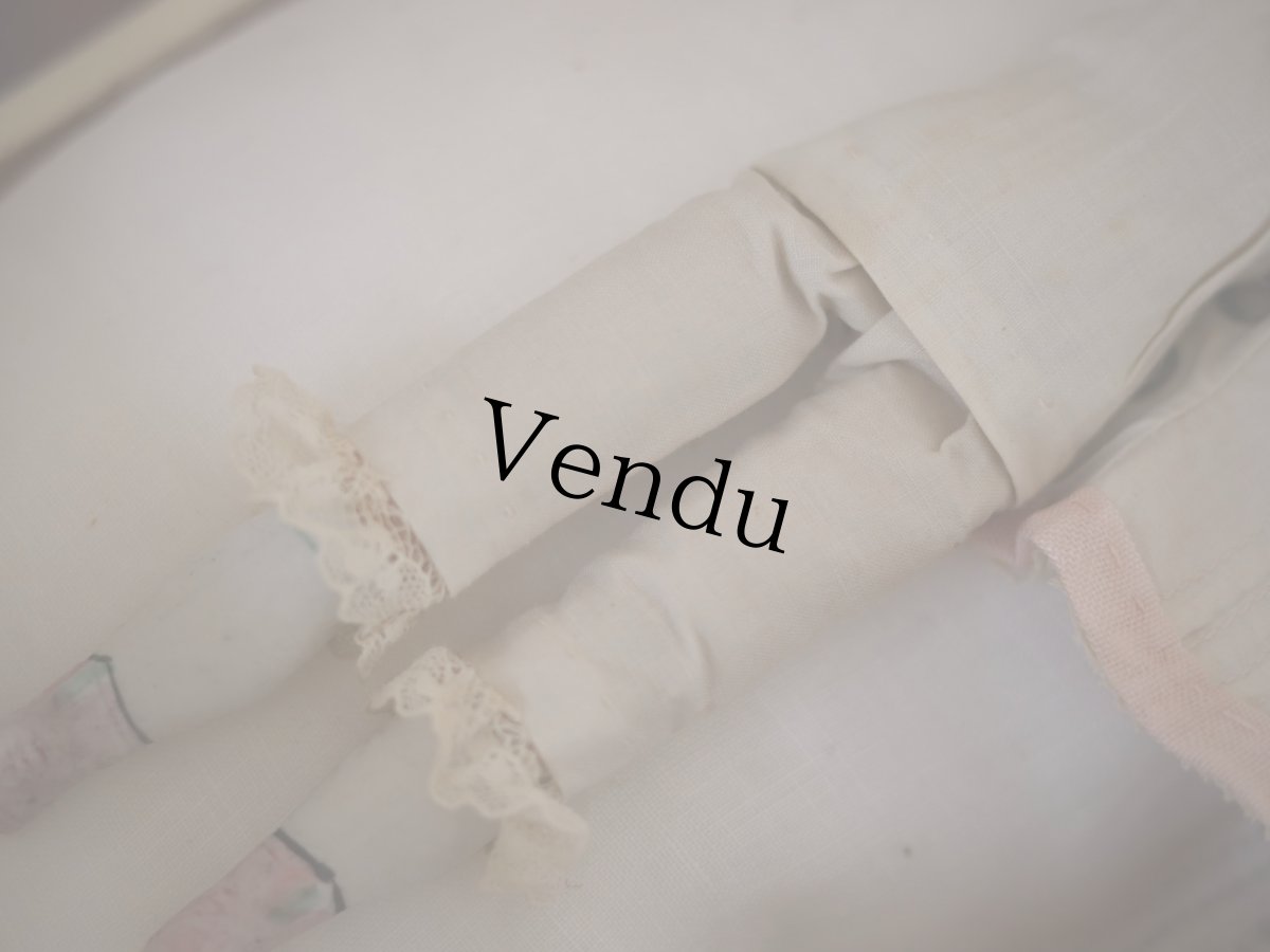 画像11: Victorian Blonde China Head Doll Wearing a Pink Corset＆Pink Boots//6.7in (11)