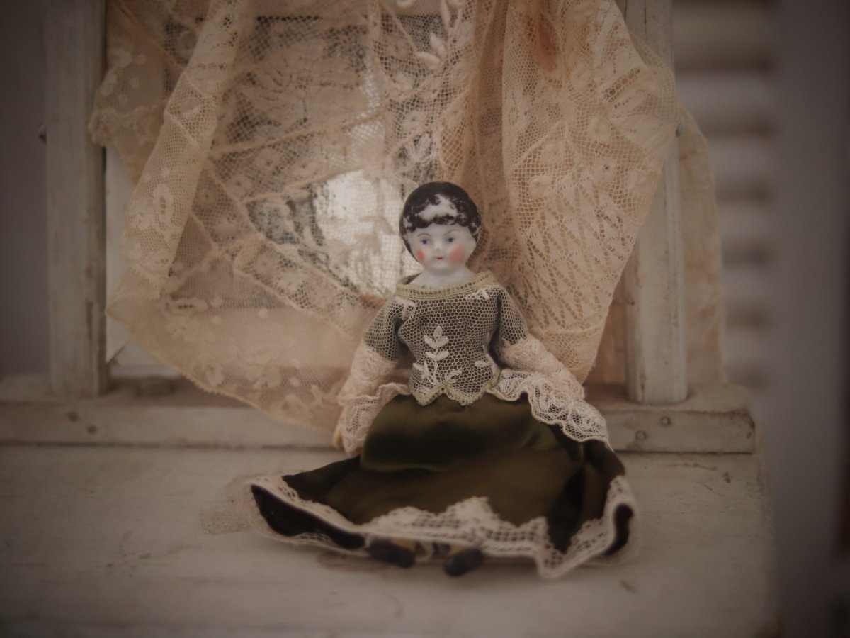 画像1: China Head Doll //6.4in (1)
