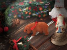 画像21: Wagner Handwork  小さな動物たちシリーズ/赤いリボンのクリスマスオーナメント / Wagner Künstlerschutz (21)