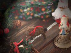 画像27: Wagner Handwork  小さな動物たちシリーズ/赤いリボンのクリスマスオーナメント / Wagner Künstlerschutz (27)