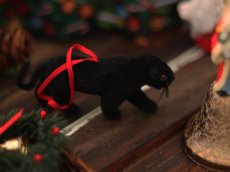 画像10: Wagner Handwork  小さな動物たちシリーズ/赤いリボンのクリスマスオーナメント / Wagner Künstlerschutz (10)