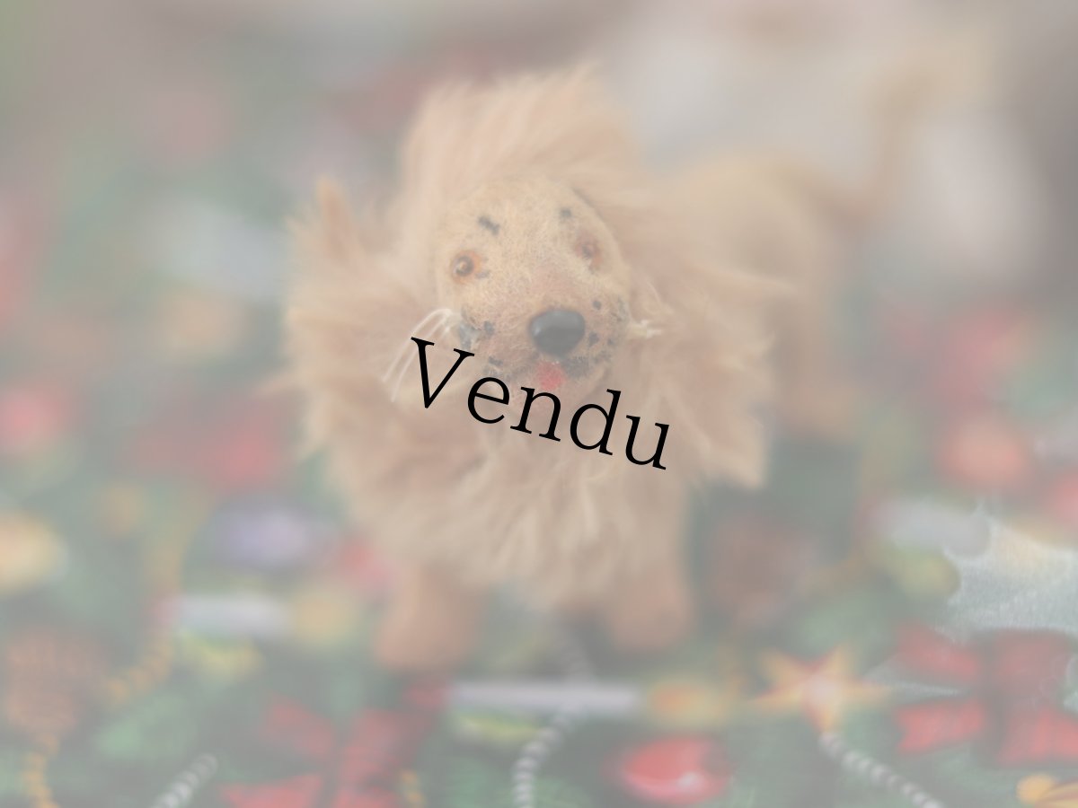 画像4: Wagner Handwork  小さな動物たちシリーズ/赤いリボンのクリスマスオーナメント / Wagner Künstlerschutz (4)