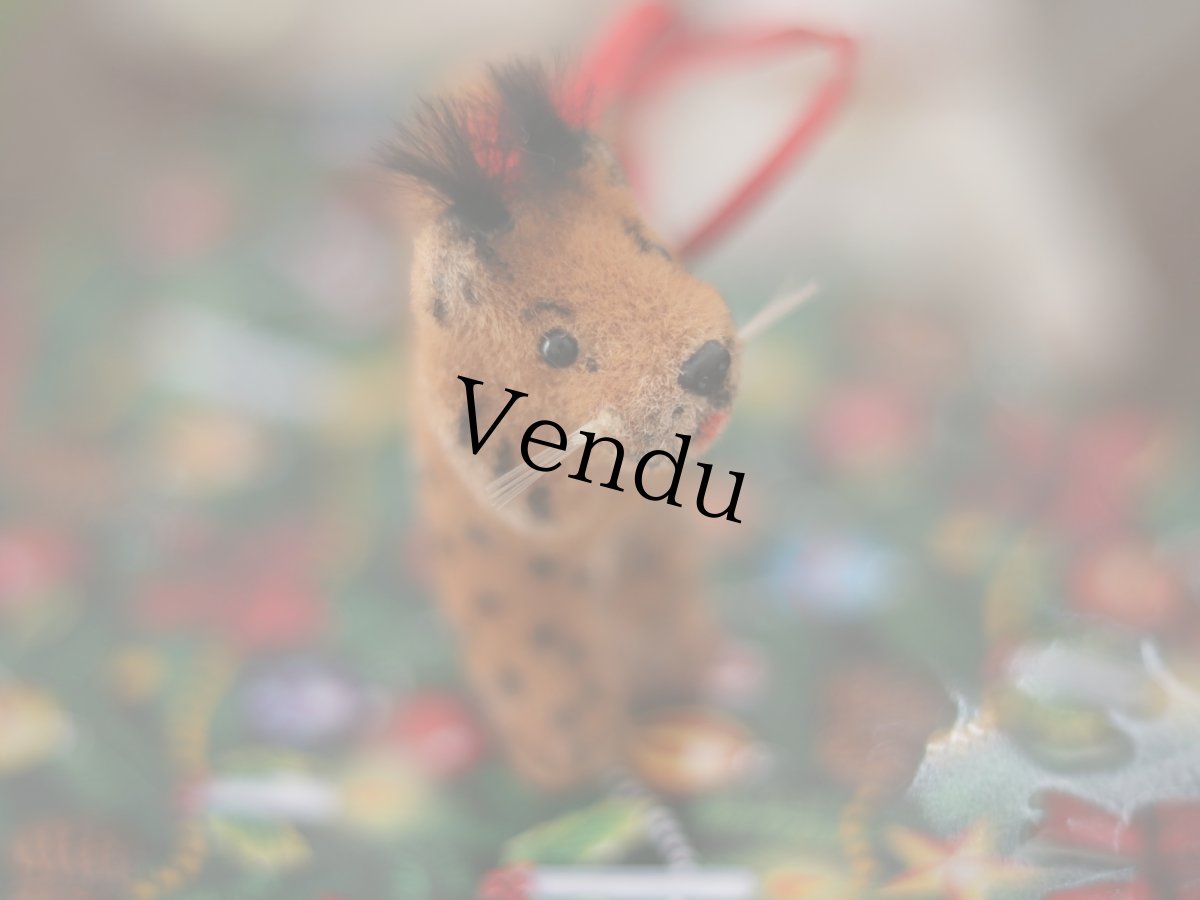 画像18: Wagner Handwork  小さな動物たちシリーズ/赤いリボンのクリスマスオーナメント / Wagner Künstlerschutz (18)