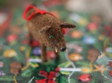 画像30: Wagner Handwork  小さな動物たちシリーズ/赤いリボンのクリスマスオーナメント / Wagner Künstlerschutz (30)