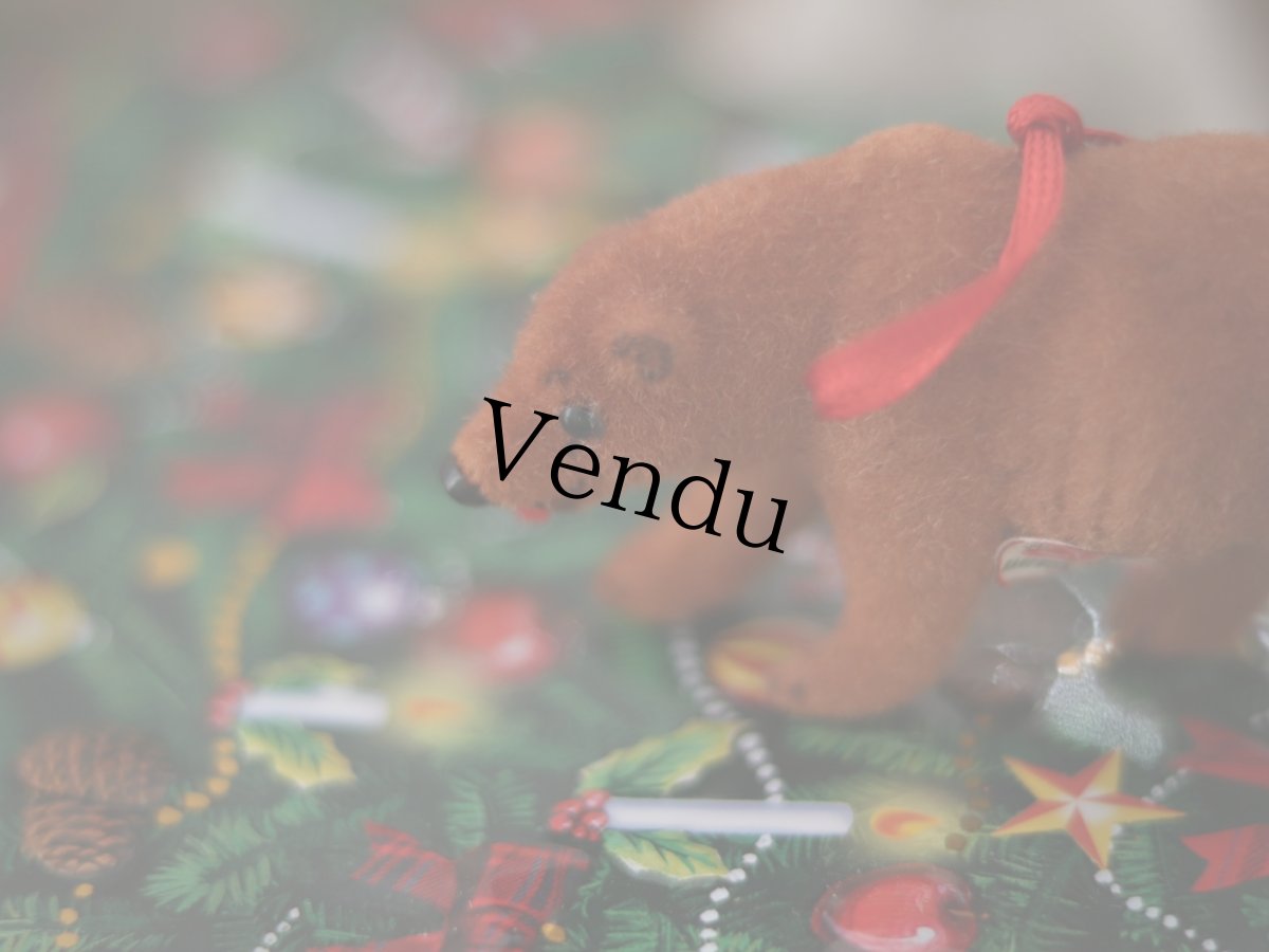 画像23: Wagner Handwork  小さな動物たちシリーズ/赤いリボンのクリスマスオーナメント / Wagner Künstlerschutz (23)