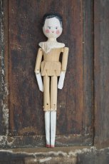 画像1: Wooden Peg Doll C//11.4in (1)