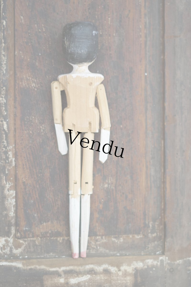 画像2: Wooden Peg Doll C//11.4in (2)