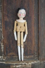 画像1: Wooden Peg Doll D//11.2in (1)