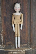 画像1: Wooden Peg Doll F//12.2in (1)