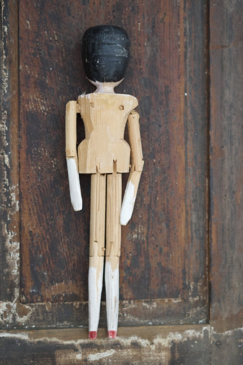 画像2: Wooden Peg Doll F//12.2in (2)