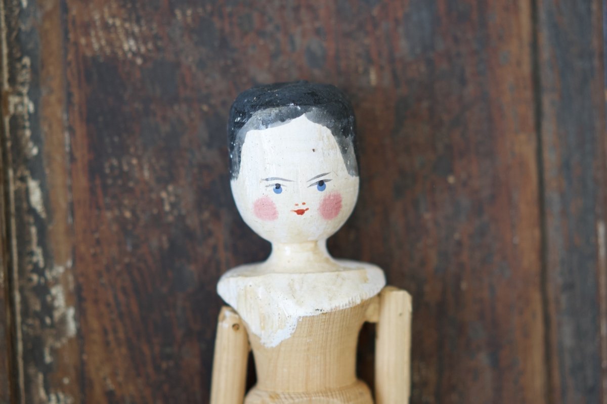 画像3: Wooden Peg Doll C//11.4in (3)