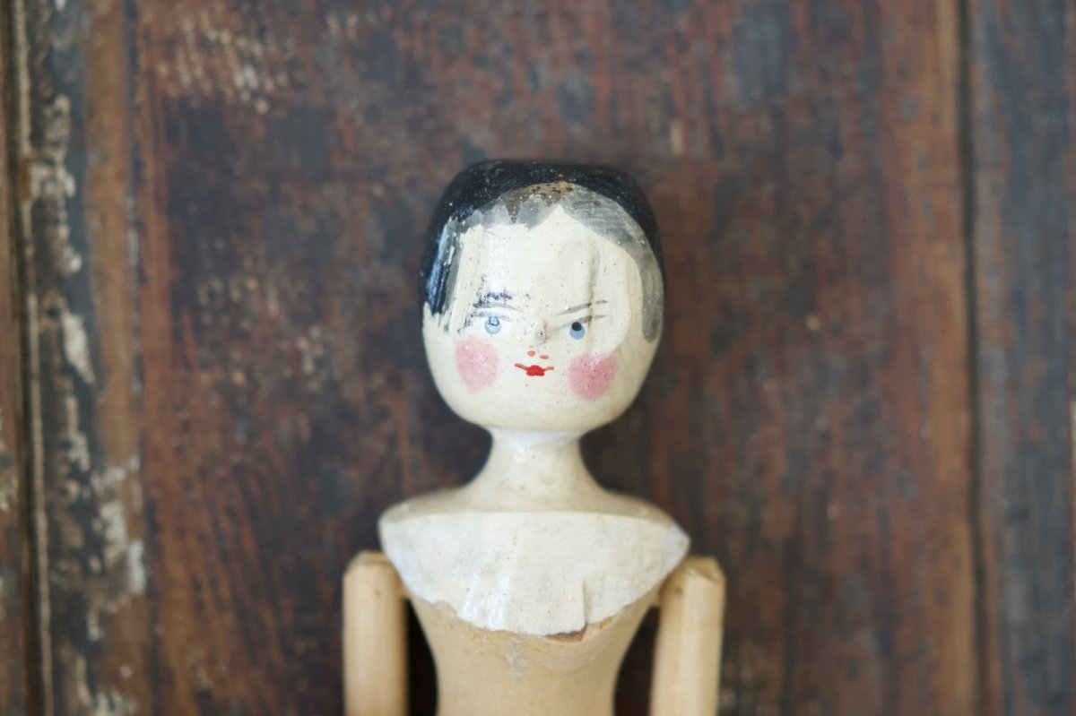 画像3: Wooden Peg Doll E//11.4in (3)