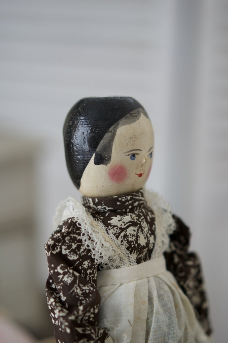 画像5: Wooden Peg Doll //11.5in (5)