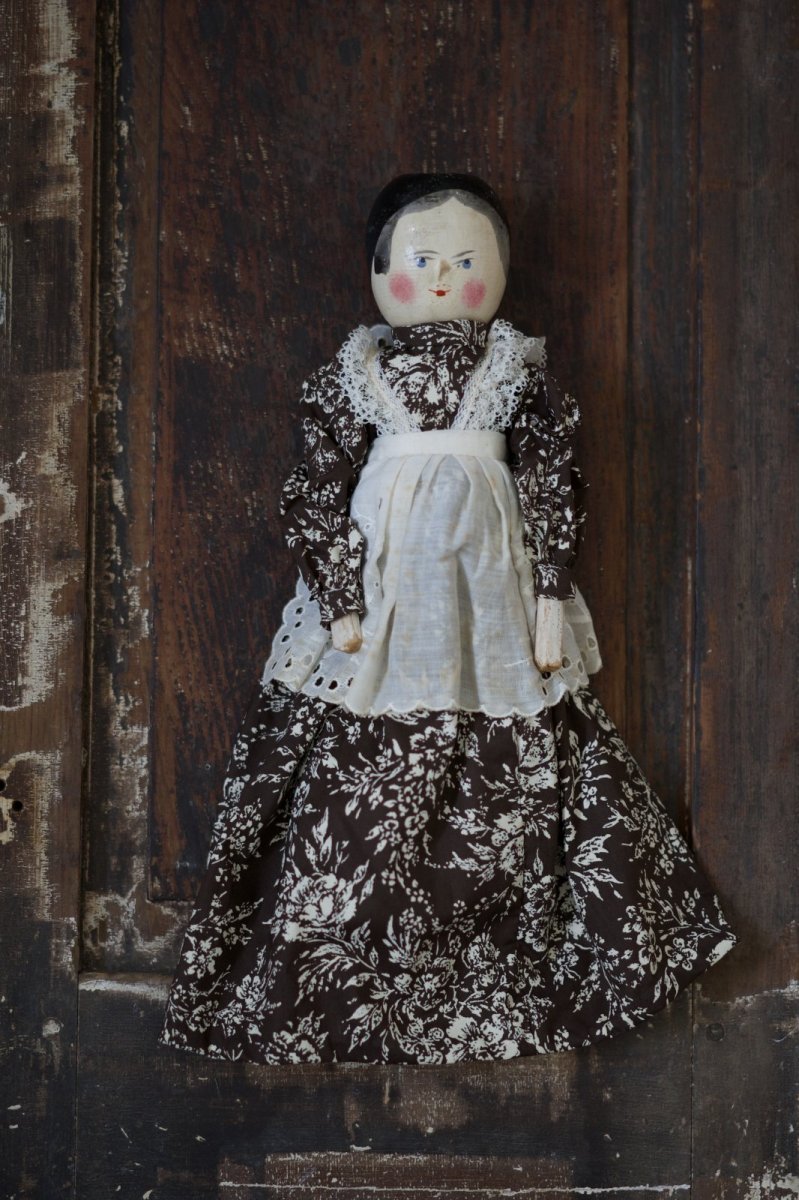 画像1: Wooden Peg Doll //11.5in (1)