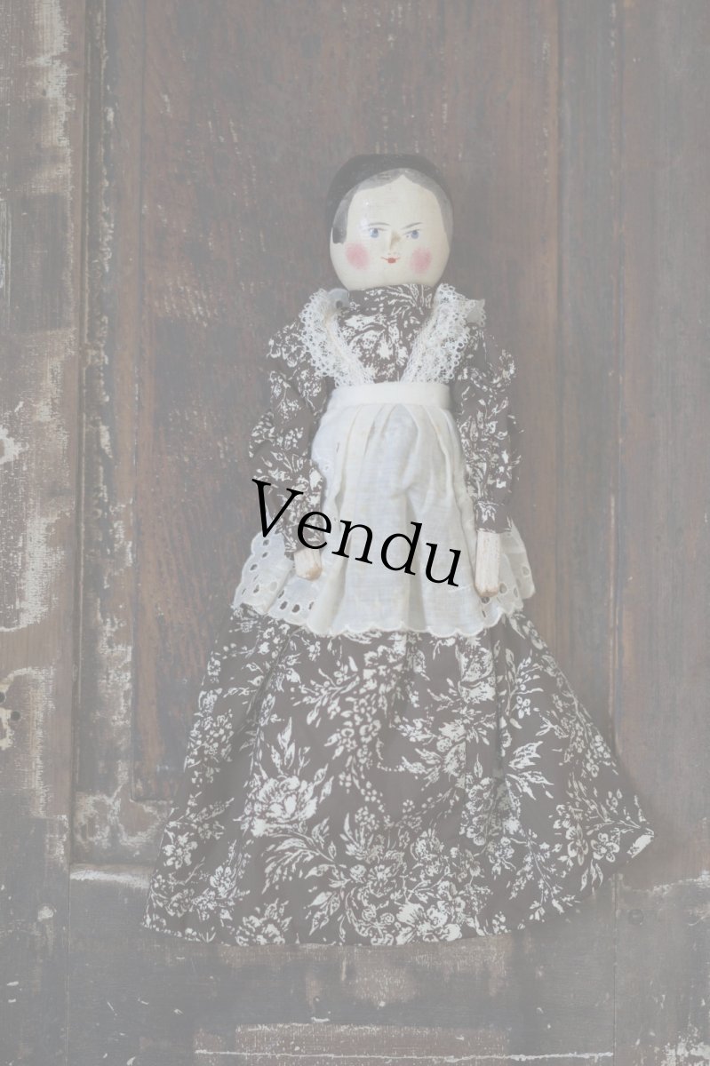 画像1: Wooden Peg Doll //11.5in (1)