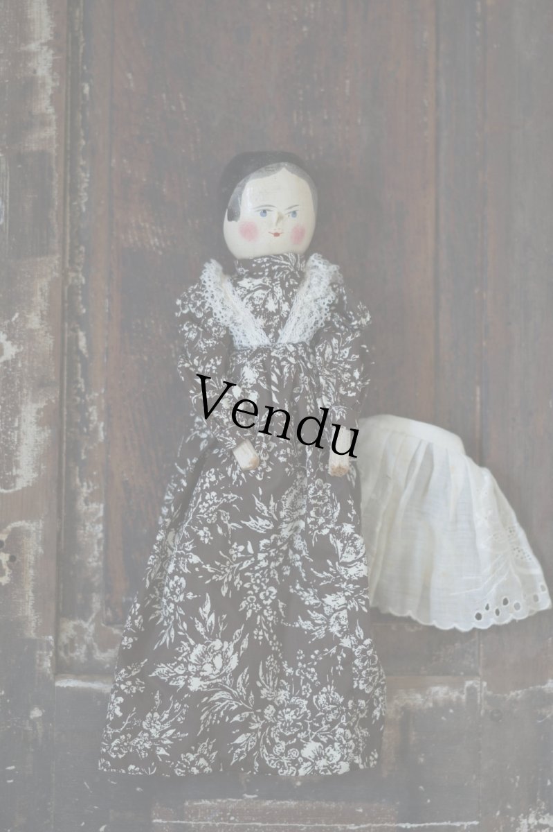 画像7: Wooden Peg Doll //11.5in (7)