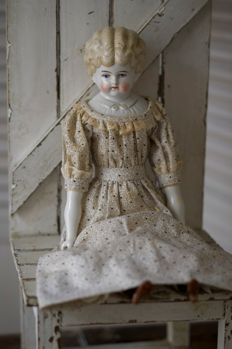 画像1: China Head Doll //Hertwig & Co.// Dorothy // blond//16.5in (1)
