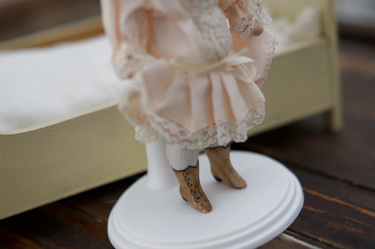 画像6: all bisque doll // mignonette //brown boots //6.5in (6)