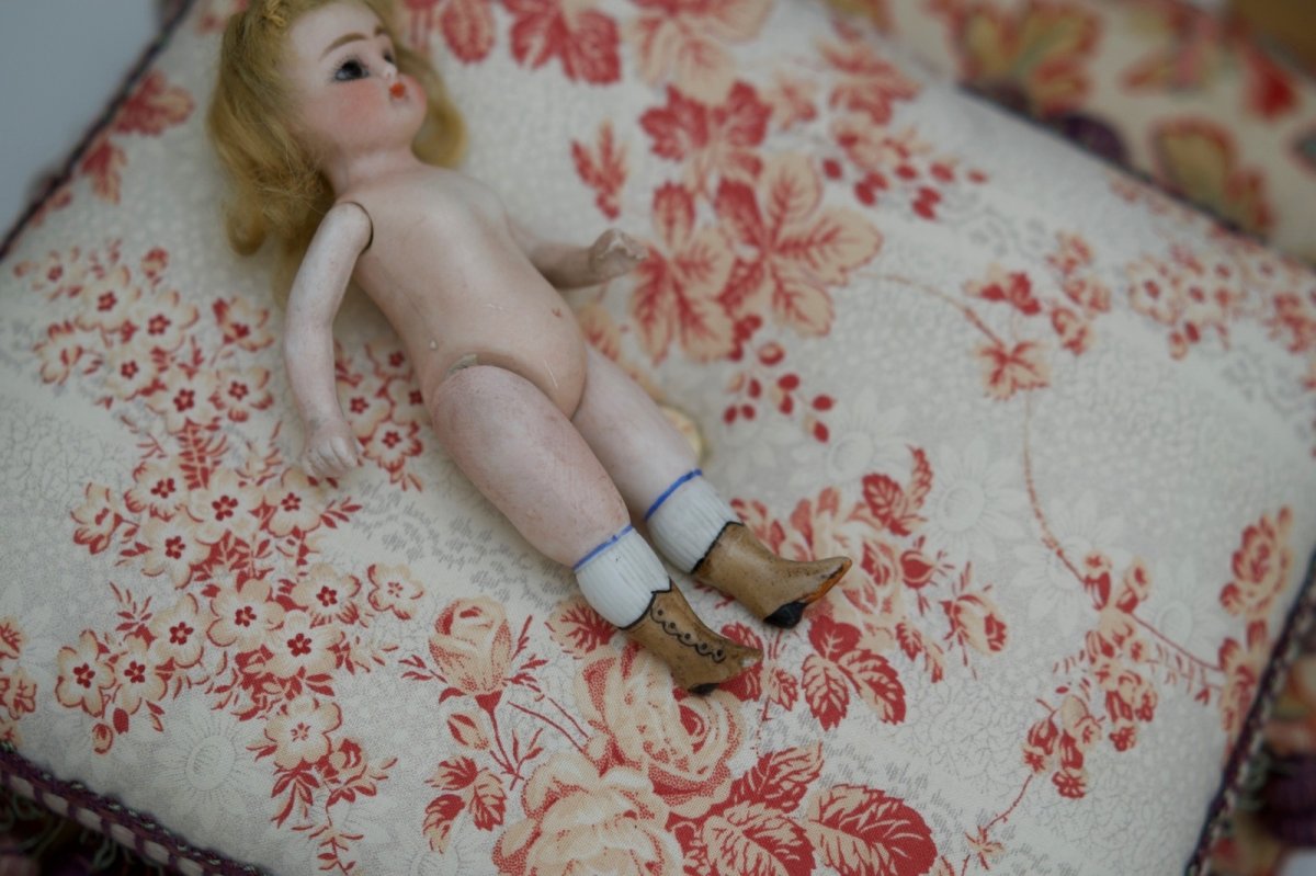 画像10: all bisque doll // mignonette //brown boots //6.5in (10)