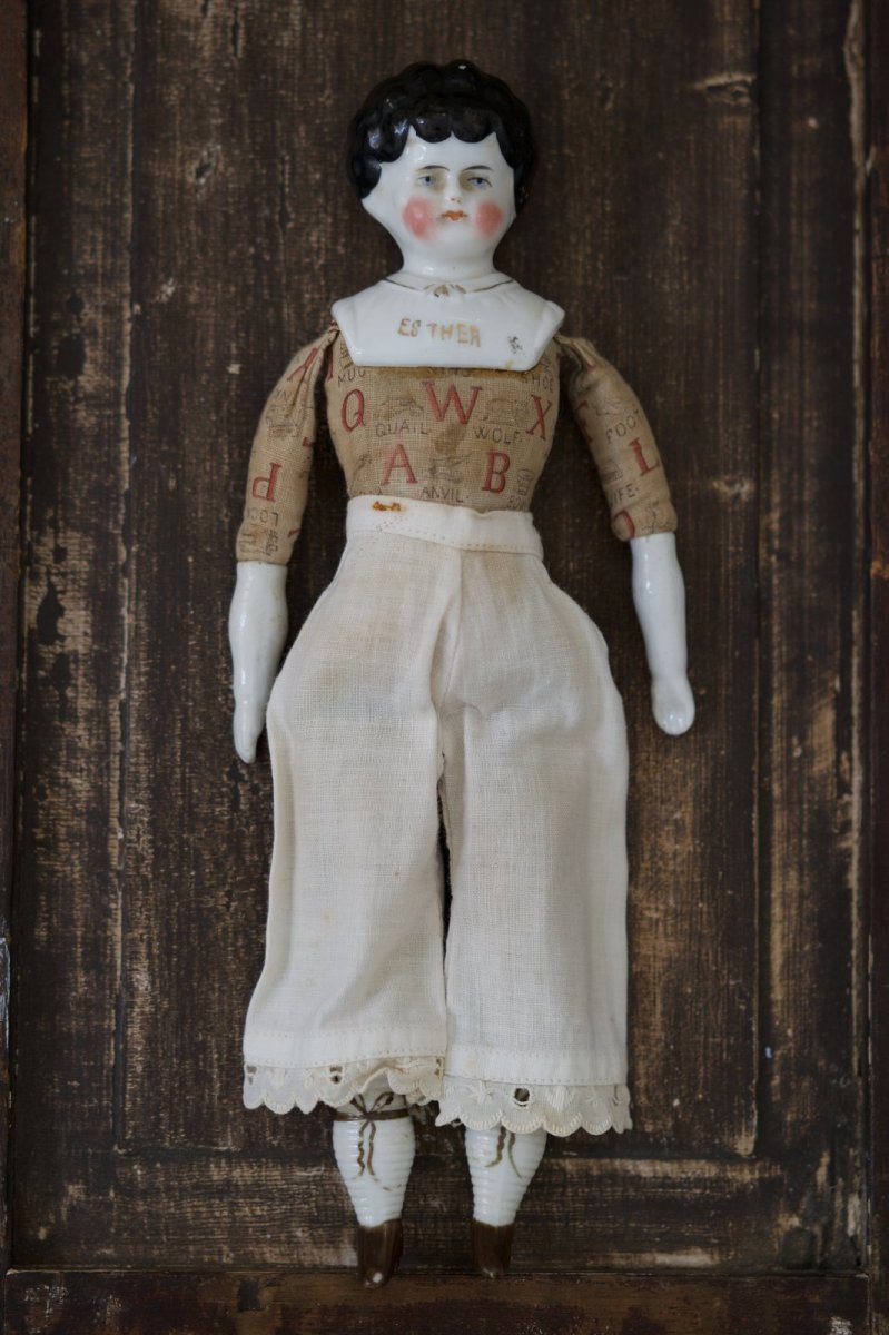 画像9: China Head Doll //Hertwig & Co.// Ester // Alphabet Print Body//10.5in (9)