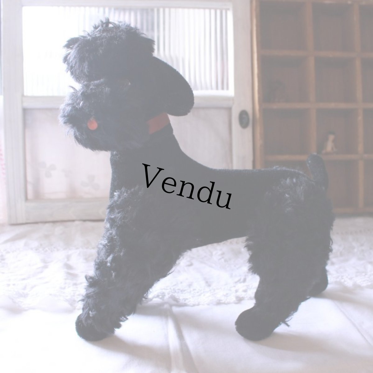 画像1: steiff ブラックプードル Snobby (1)