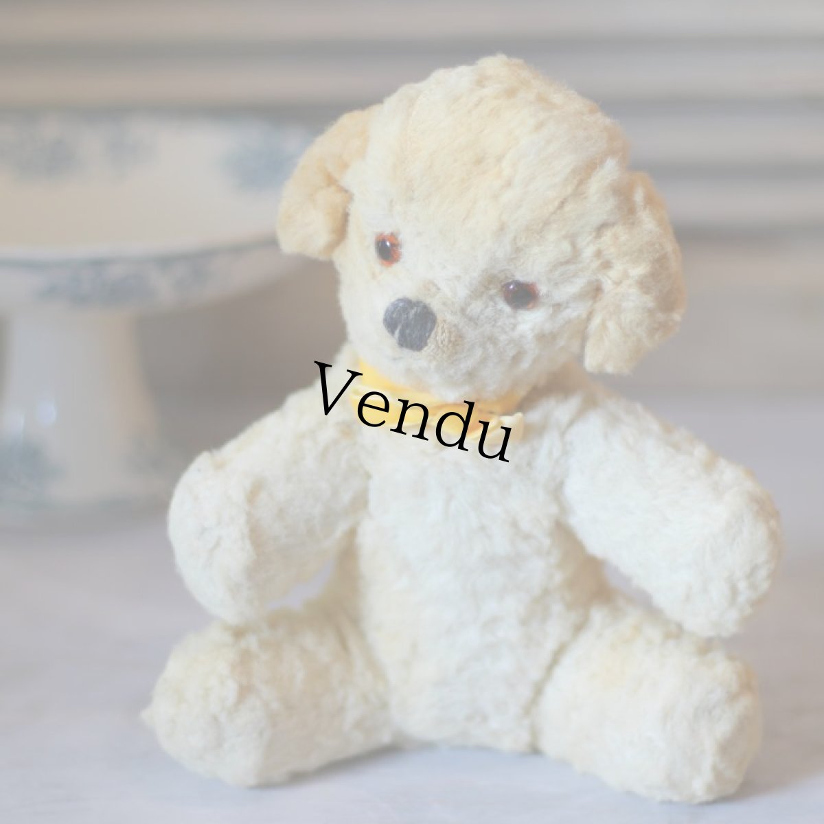 画像1: Ear Bell White Dog Bear (1)