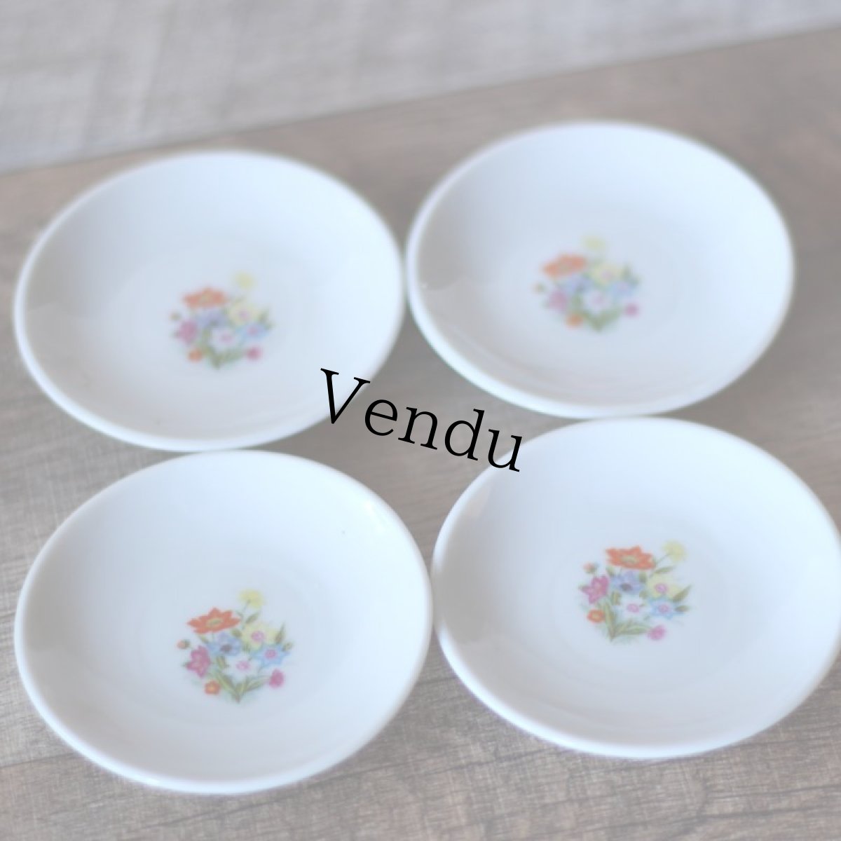 画像5: 陶器 お花のプリントのおままごとティーセット＊ (5)