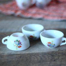 画像6: 陶器 お花のプリントのおままごとティーセット＊ (6)