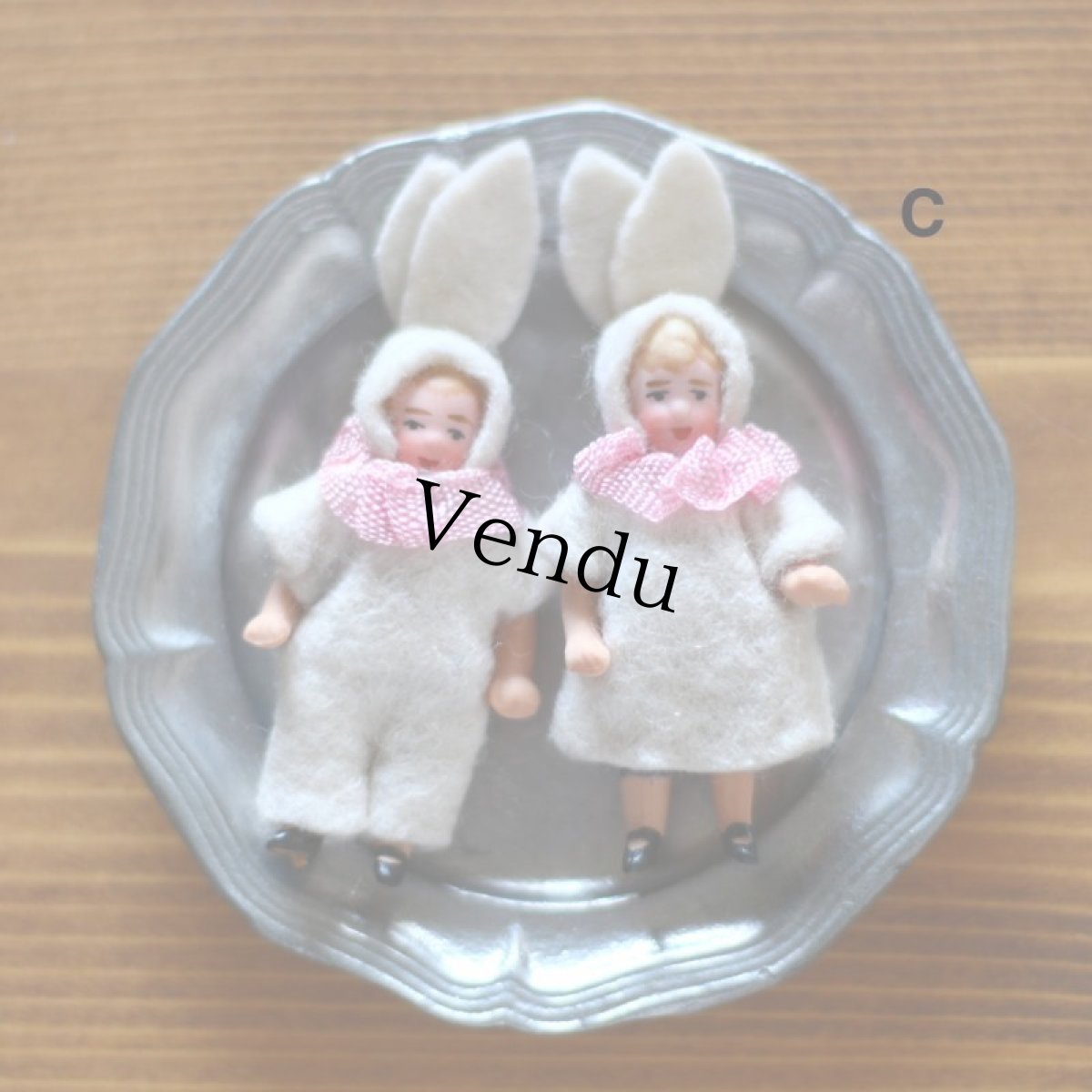 画像5: Hertwig ミニバニーミニョネットペア (5)