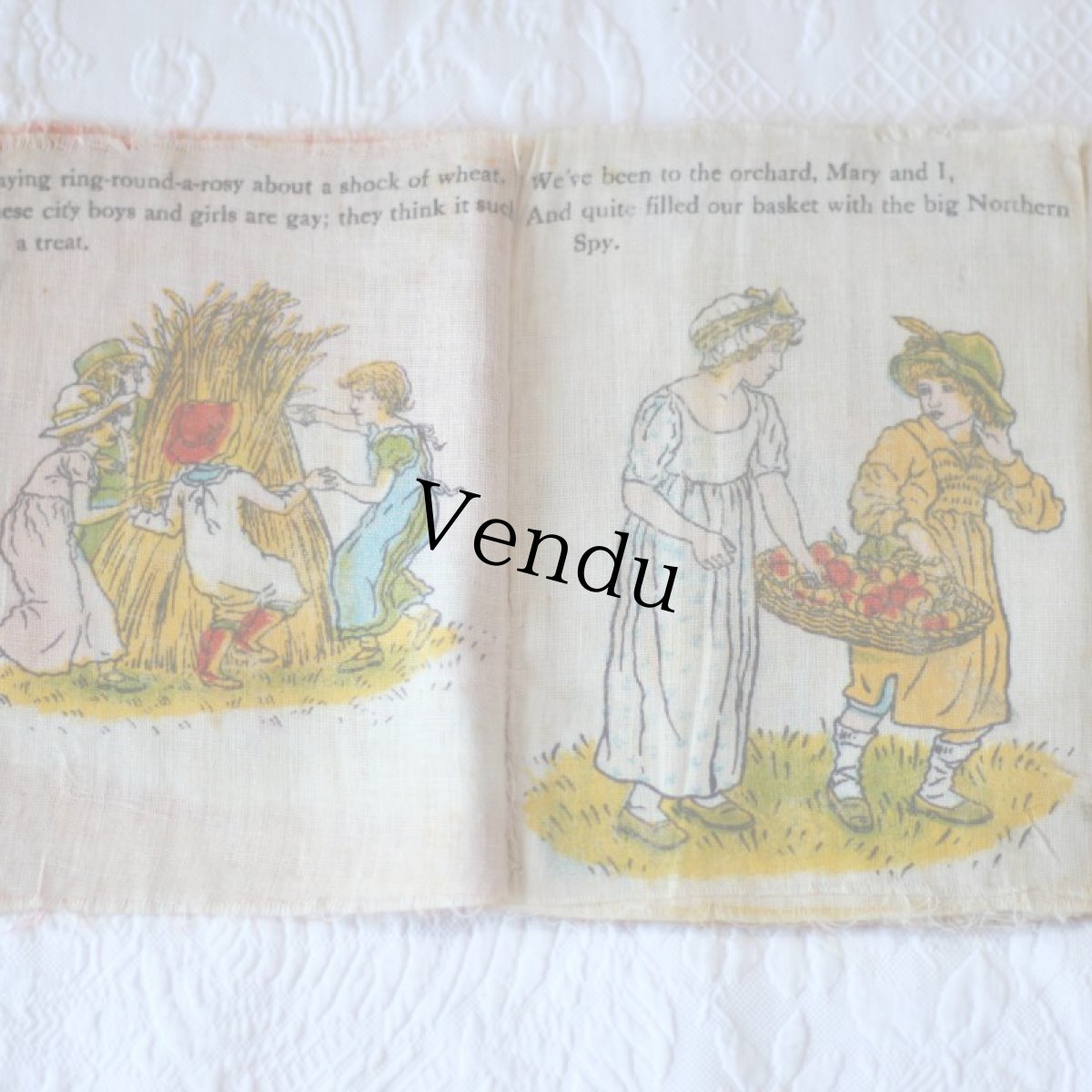 画像2: Ring-Round A-Rosy/Kate Greenaway CLOTH BOOK (2)