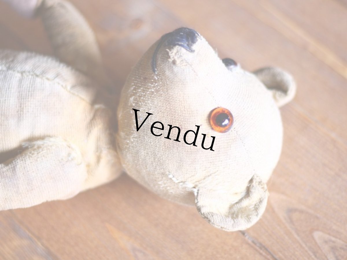 画像10: イギリス アンティークベア モヘアレス 1920s (10)