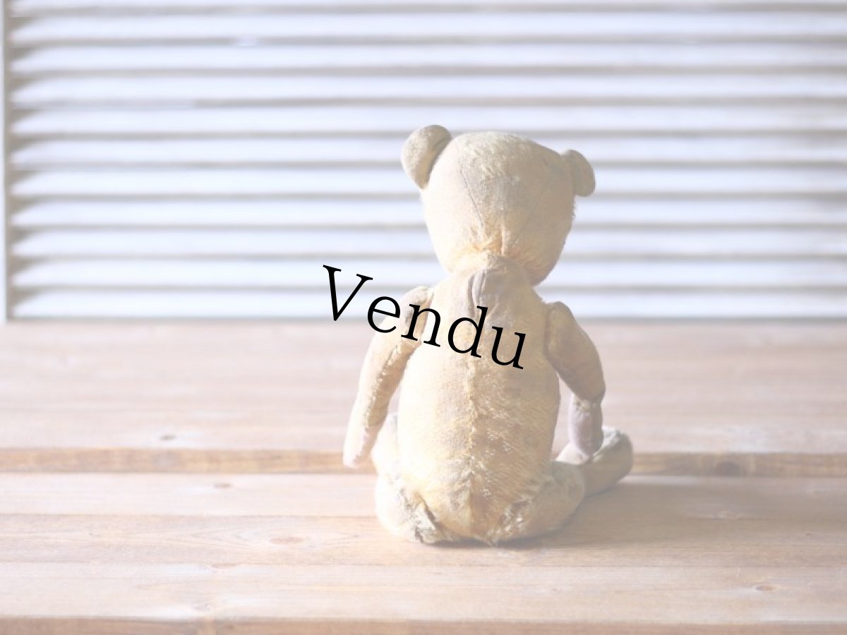 画像6: イギリス アンティークベア モヘアレス 1920s (6)