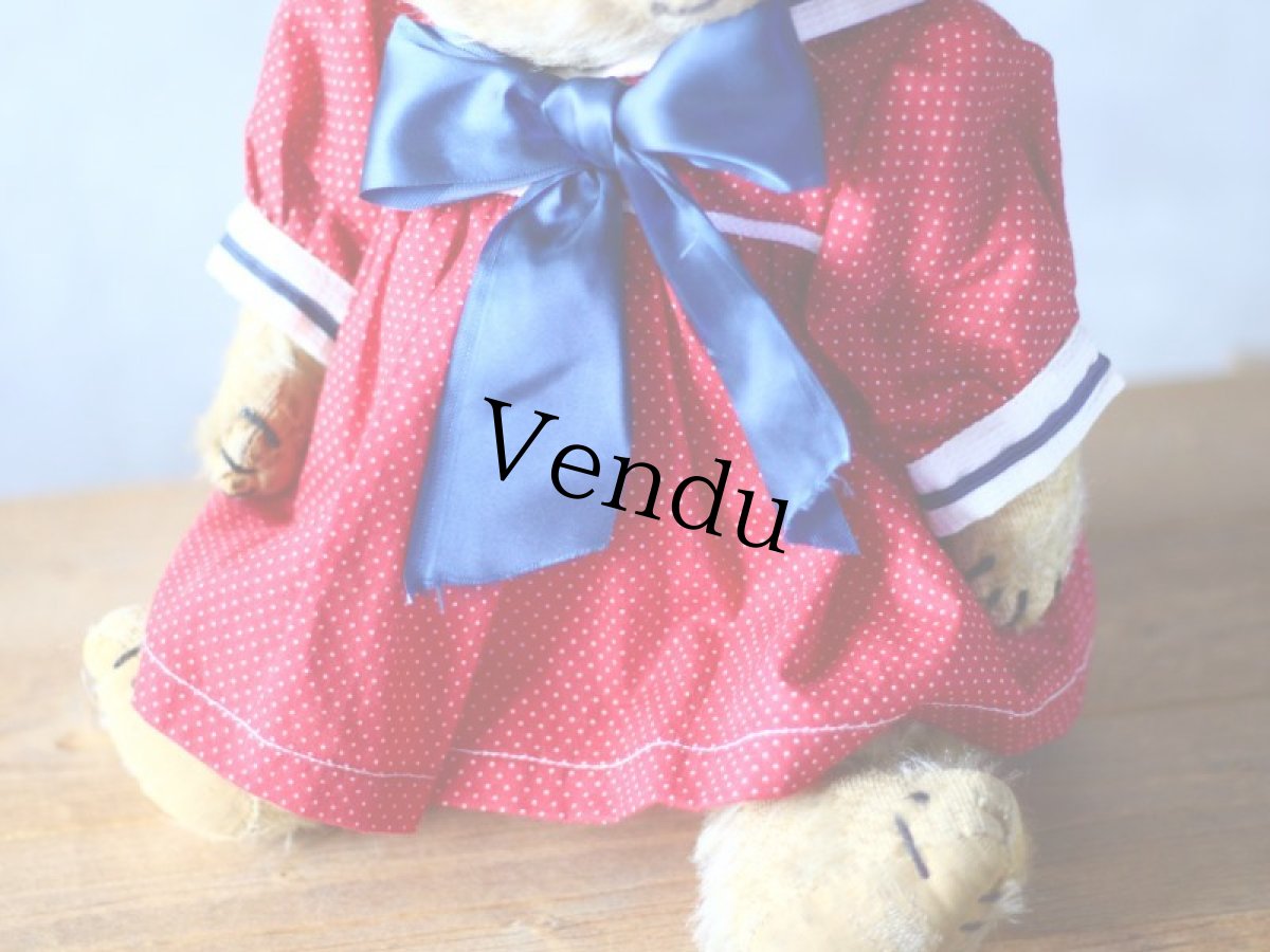 画像3: セーラーカラーのアンティークベア (3)