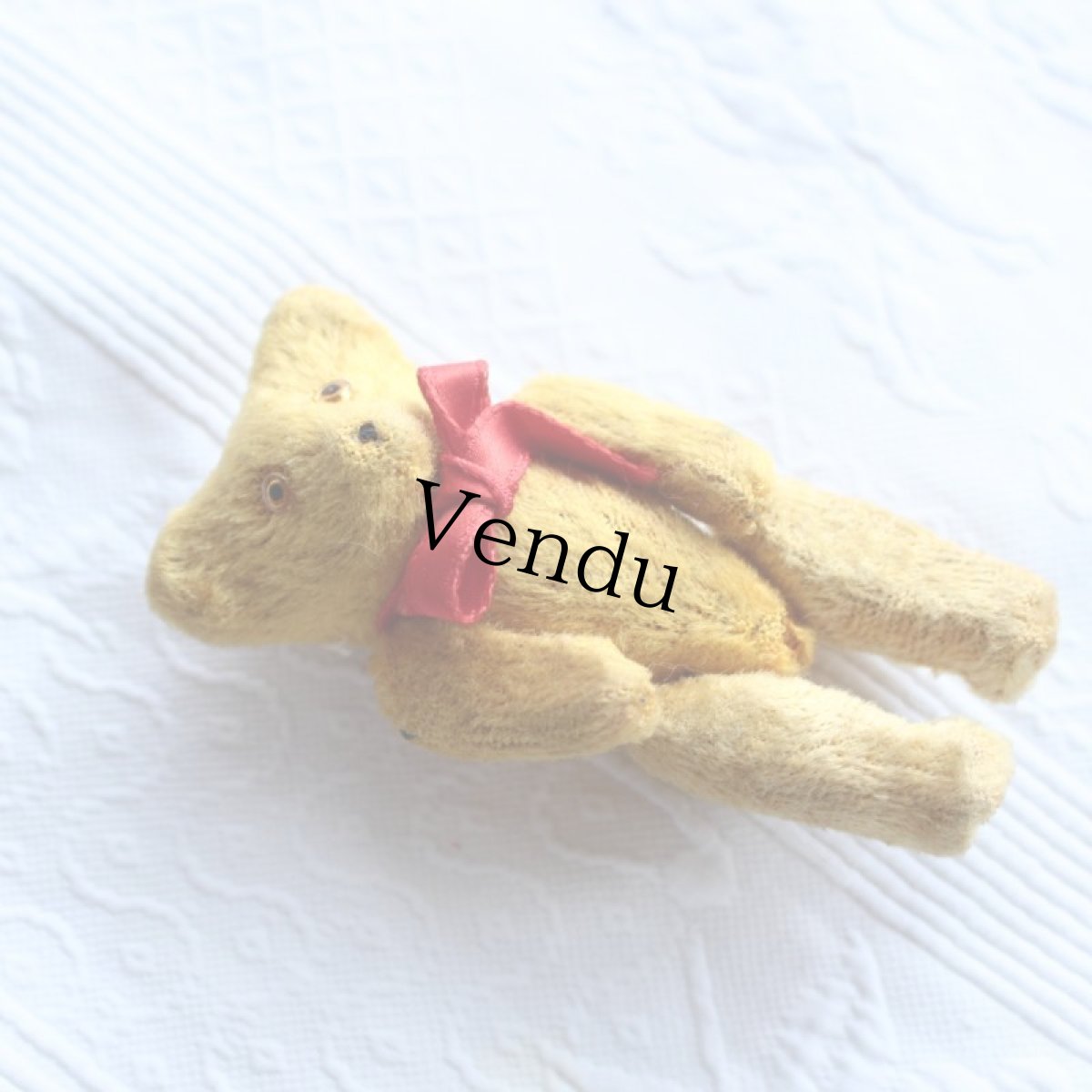 画像3: miniature teddy bear  赤リボン＊ (3)