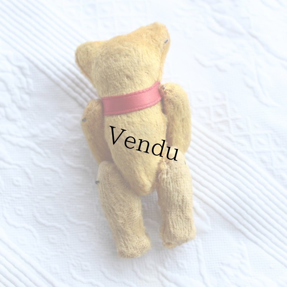 画像4: miniature teddy bear  赤リボン＊ (4)