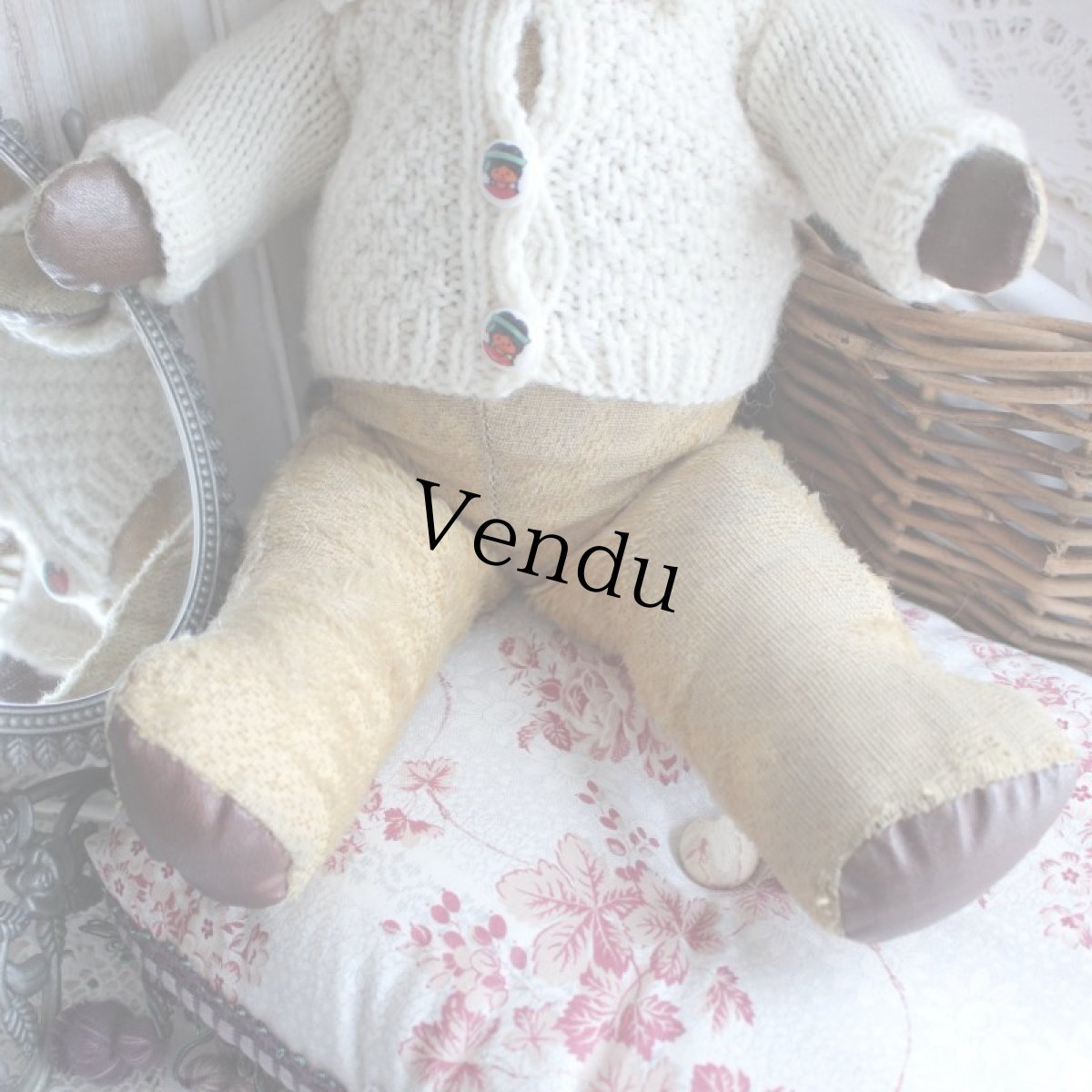 画像4: イギリスアンティーク テディベア  335 (4)