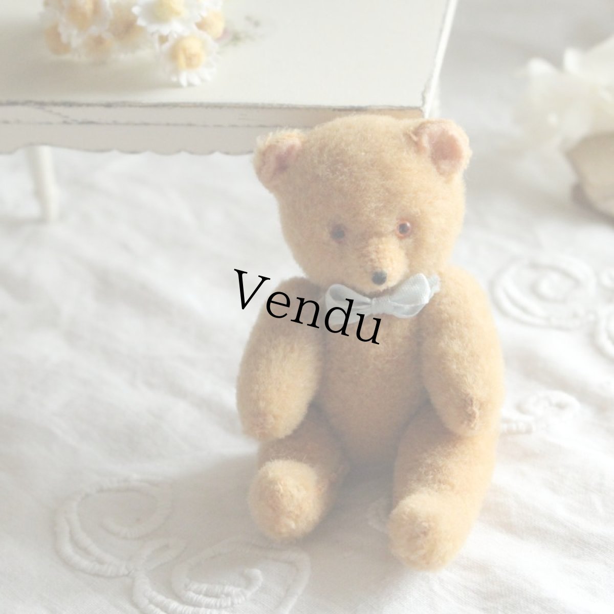 画像2: アンティーク小さい小さいテディベア  372 (2)