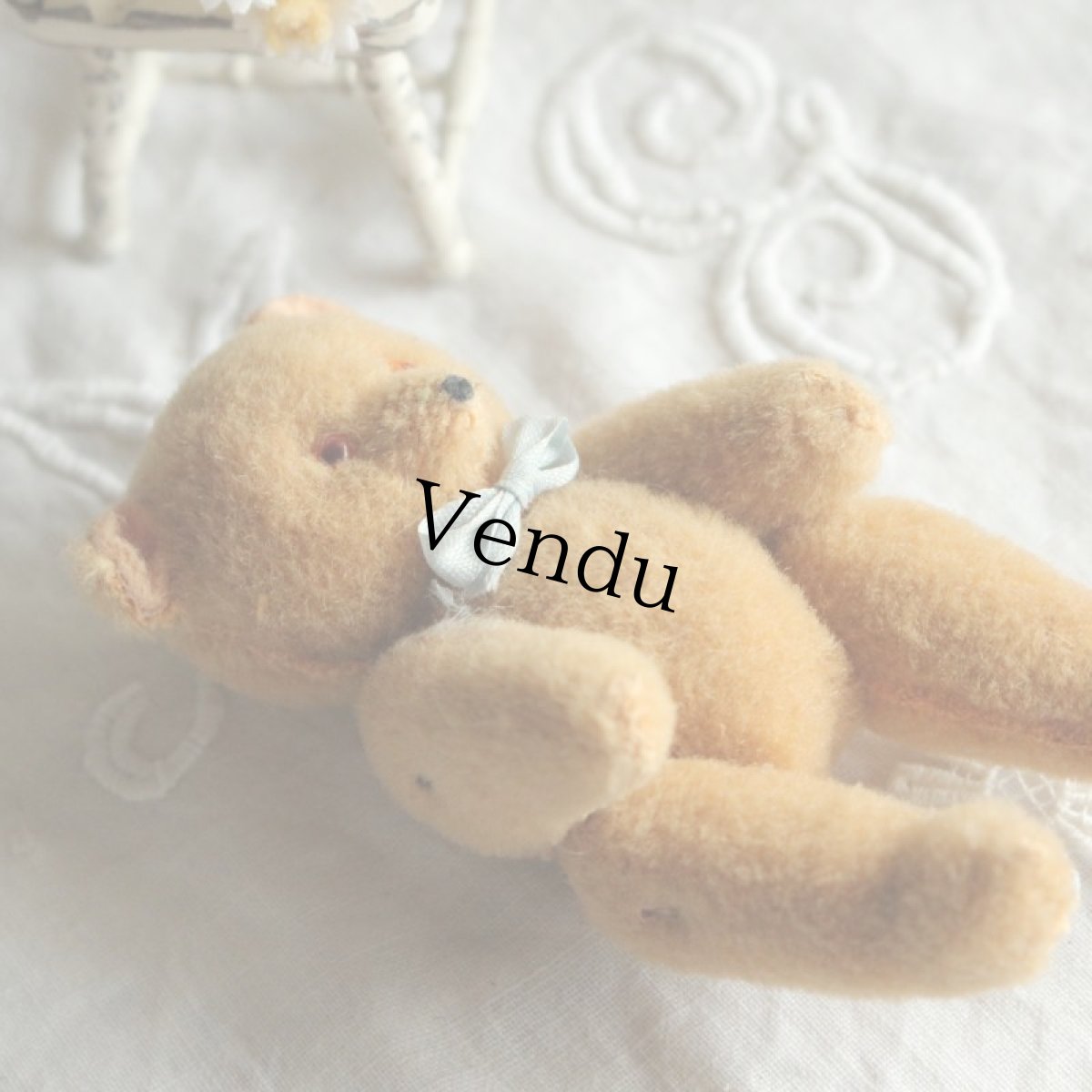 画像7: アンティーク小さい小さいテディベア  372 (7)