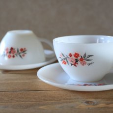 画像1: Fire King Primrose Tea Cup&saucer (1)