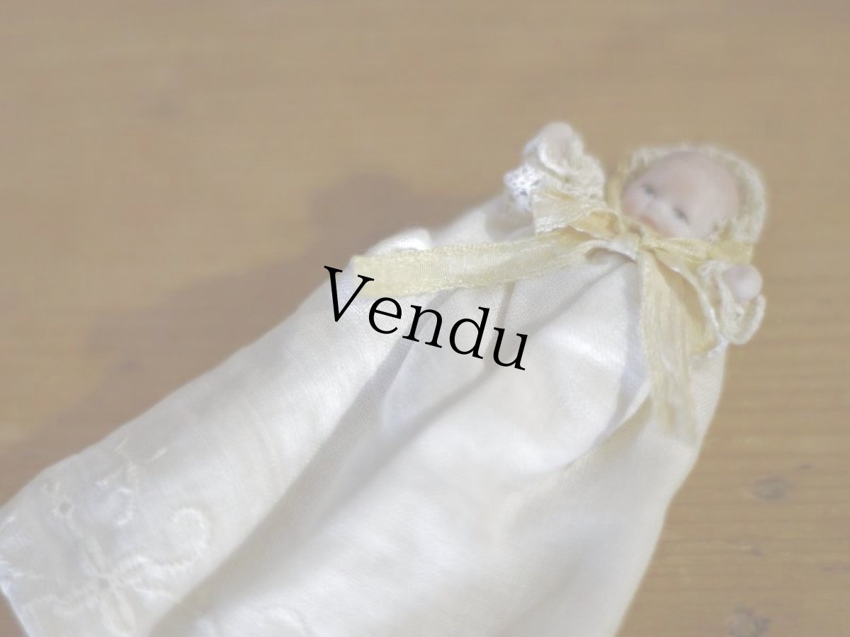 画像3: ベビービスクドールとベッドセット/Bisque baby&Bed (3)