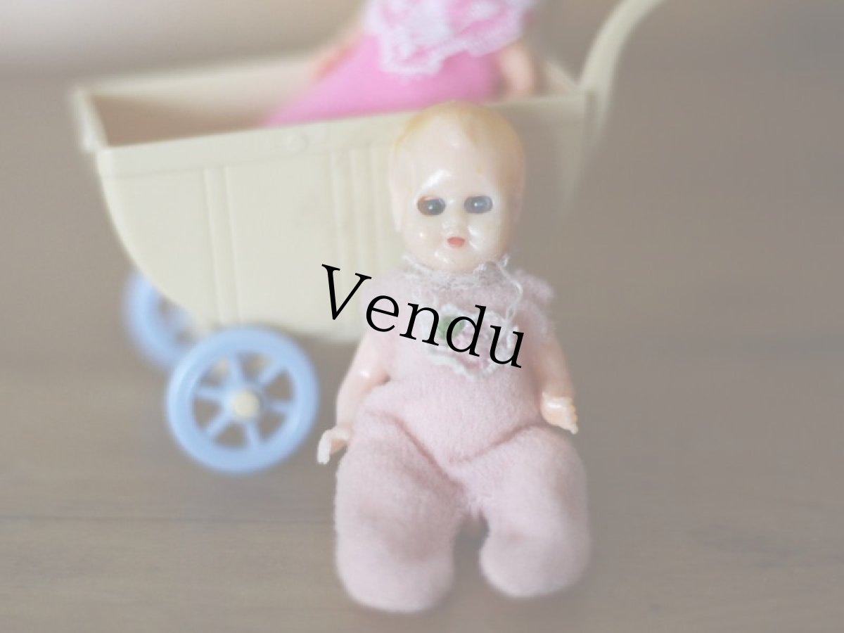 画像2: スリープアイベビーペアと乳母車のセット (2)