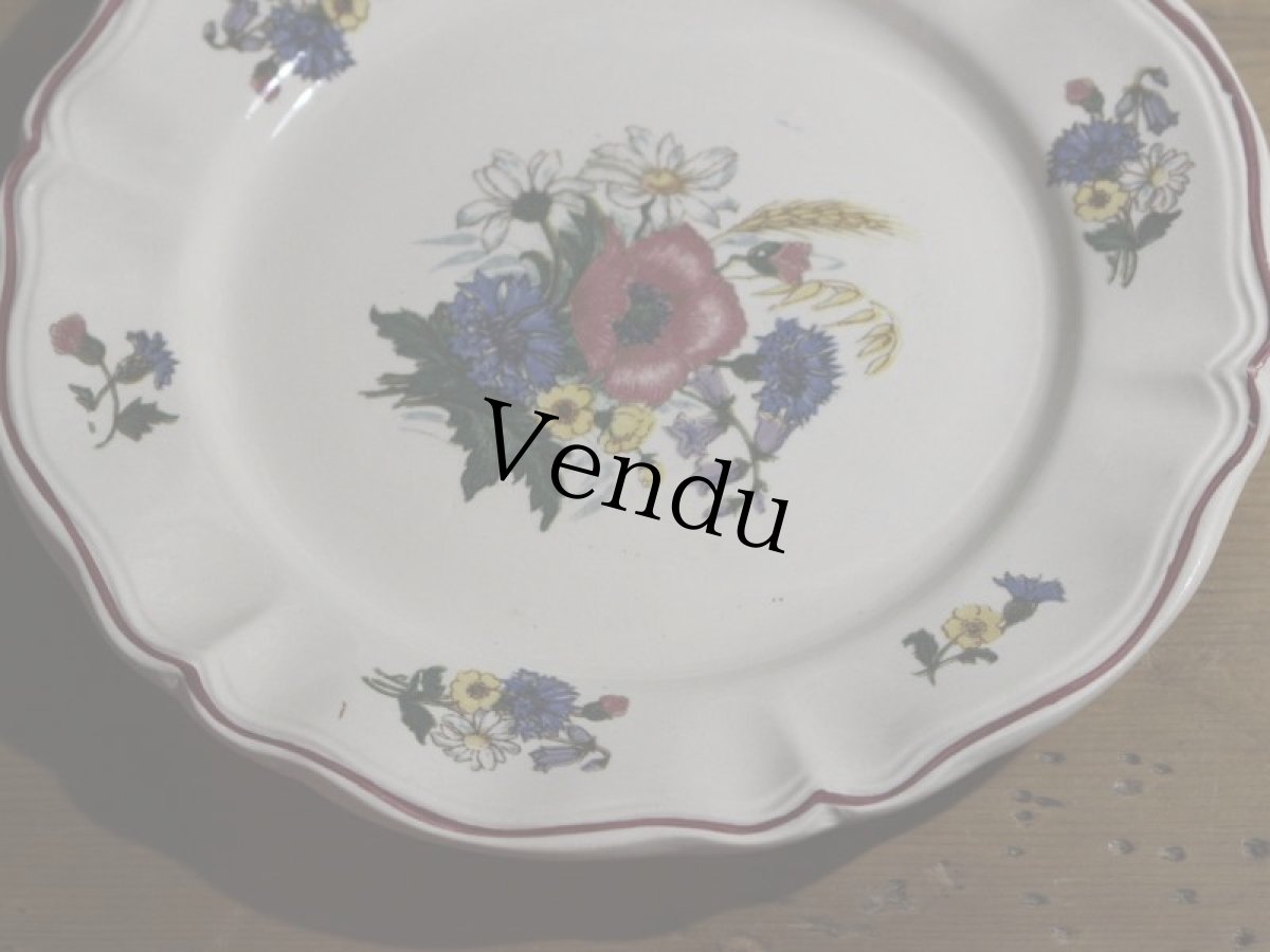 画像11: DIGOIN SARREGUEMINES 18.5cm plate / French/ディゴアン サルグミンヌ (11)