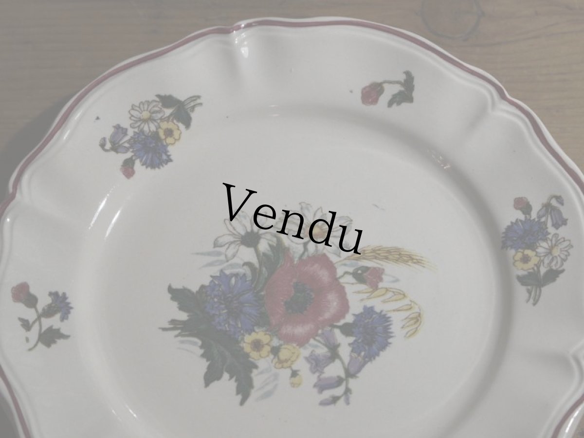 画像12: DIGOIN SARREGUEMINES 18.5cm plate / French/ディゴアン サルグミンヌ (12)