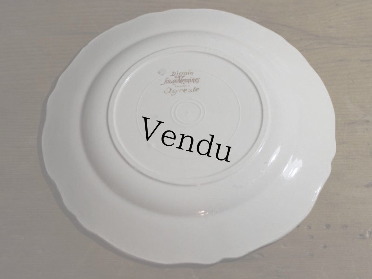画像13: DIGOIN SARREGUEMINES 18.5cm plate / French/ディゴアン サルグミンヌ (13)