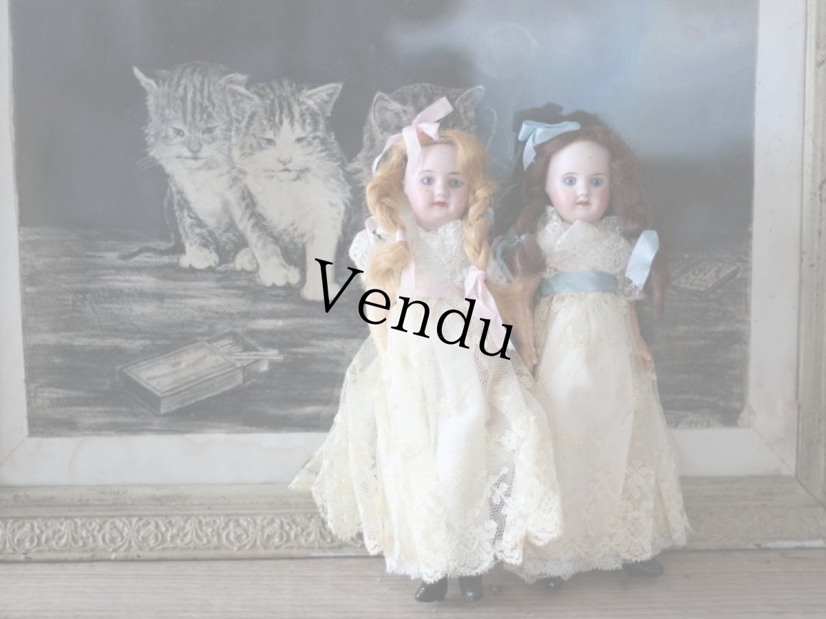 画像13: SFBJ PARIS/水色リボンのビスクドール//--sale-- (13)