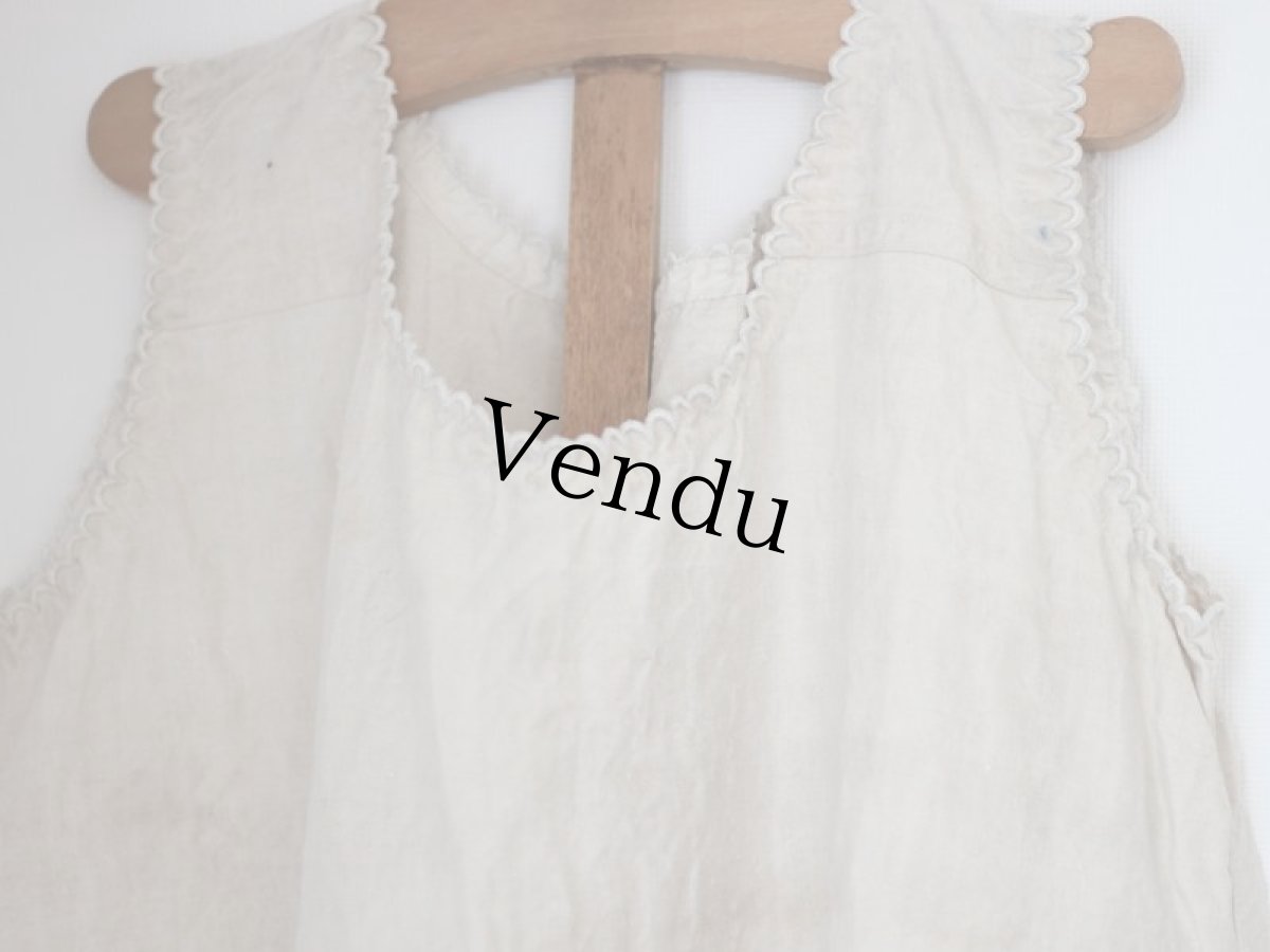 画像3: フレンチアンティークリネンワンピース (3)