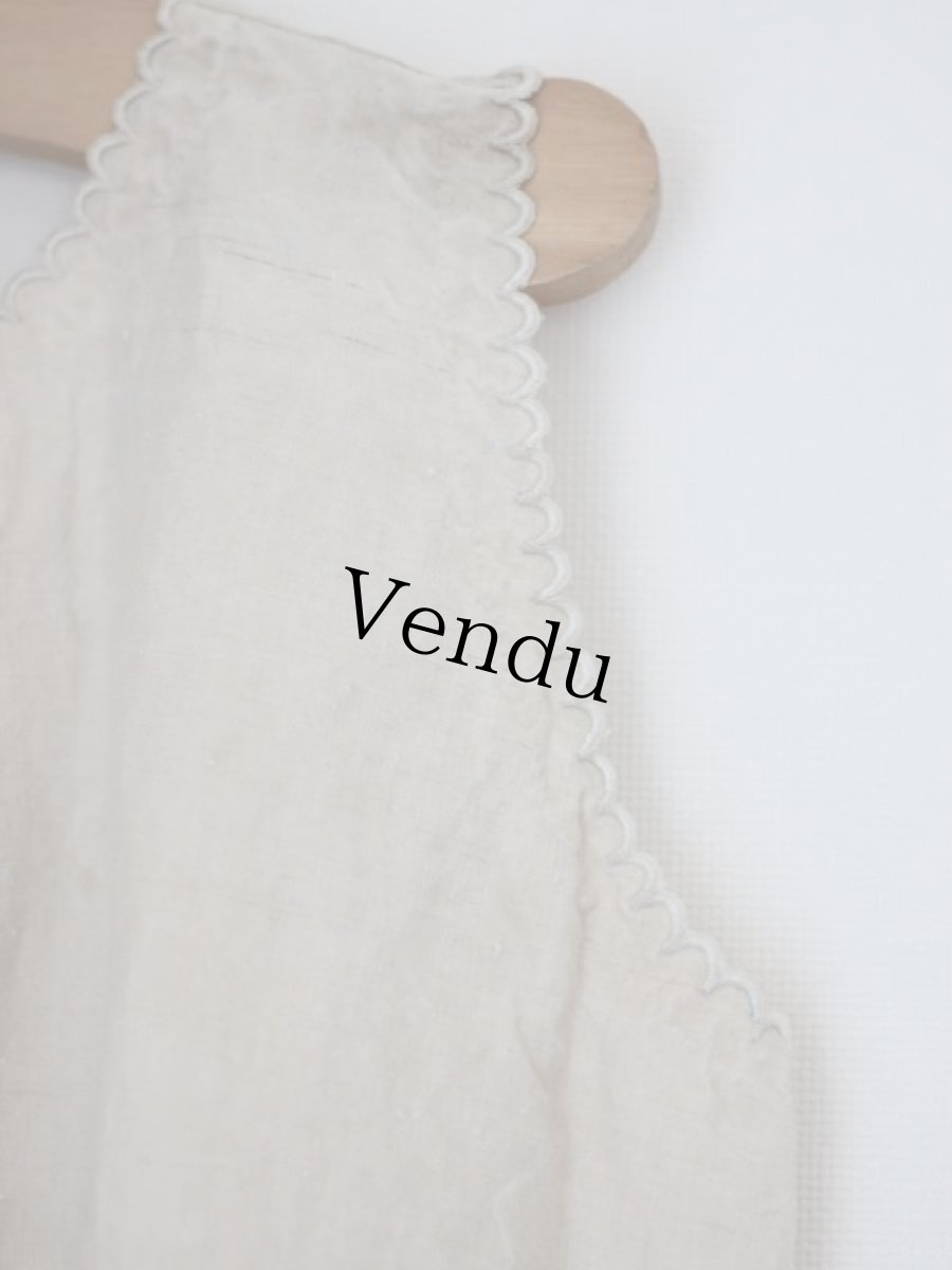 画像11: フレンチアンティークリネンワンピース (11)